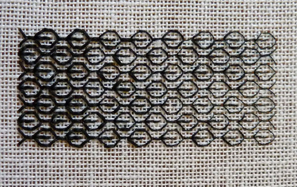 Blackwork Stitch example