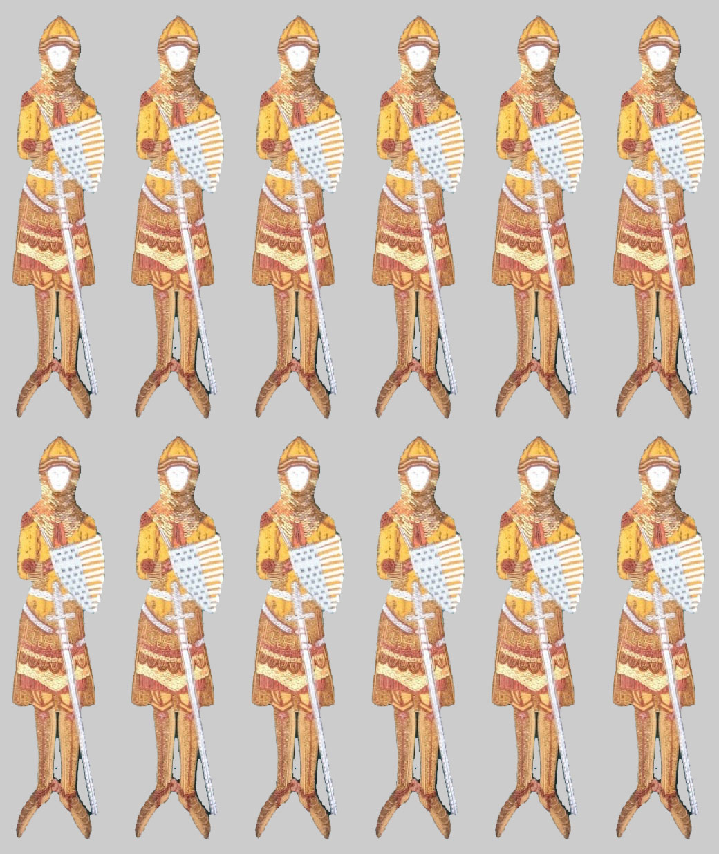 Knights of old repeat pattern