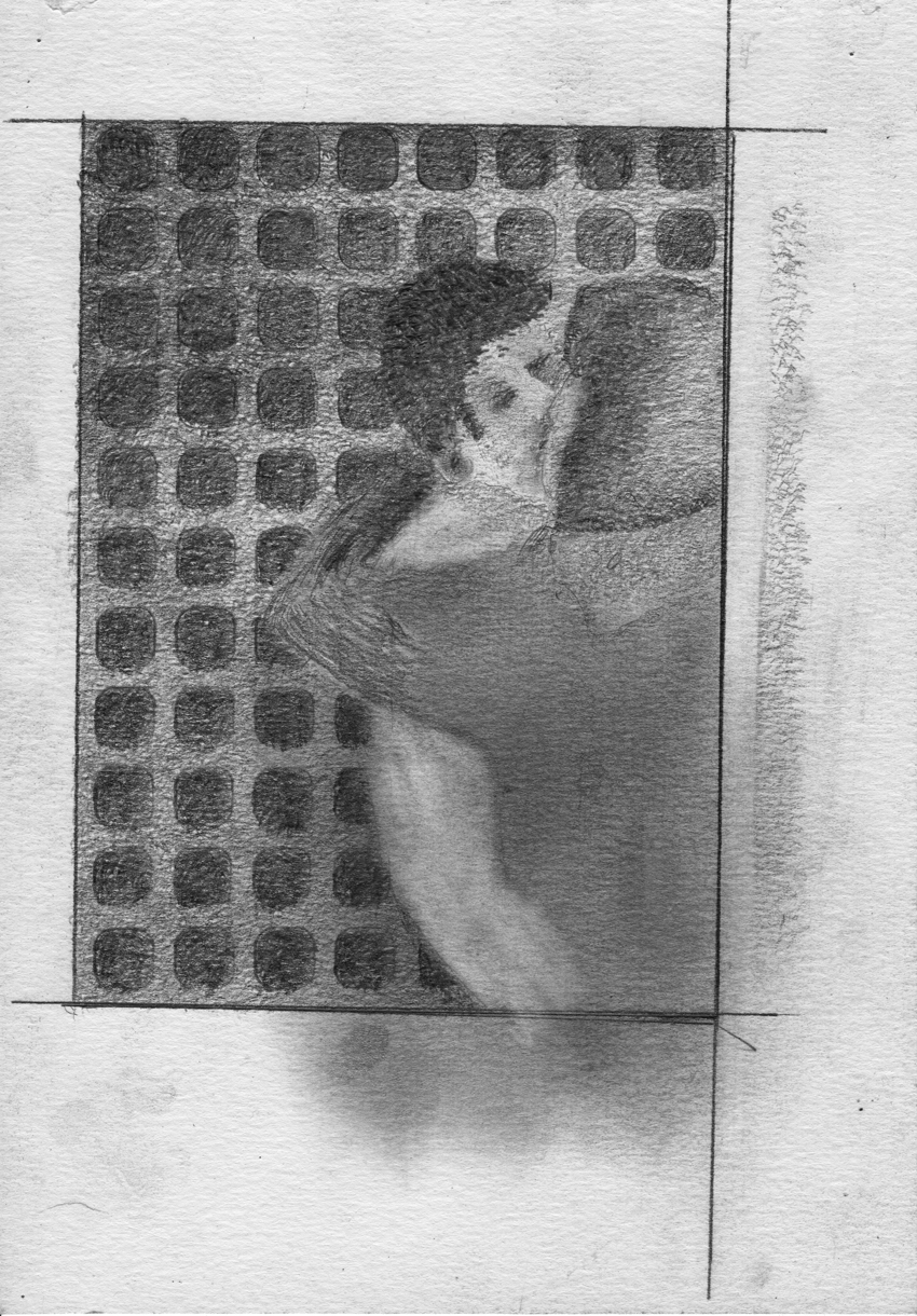 Kissing Pencil Drawing