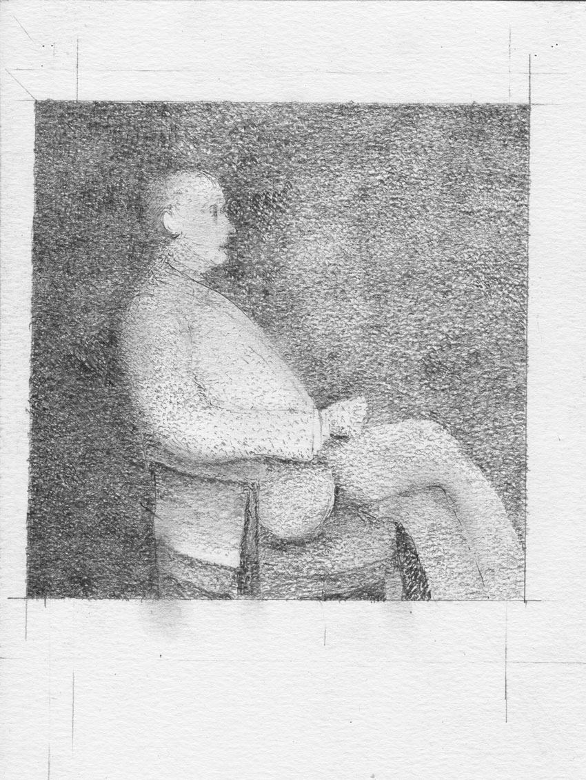 August Sander based pencil drawing