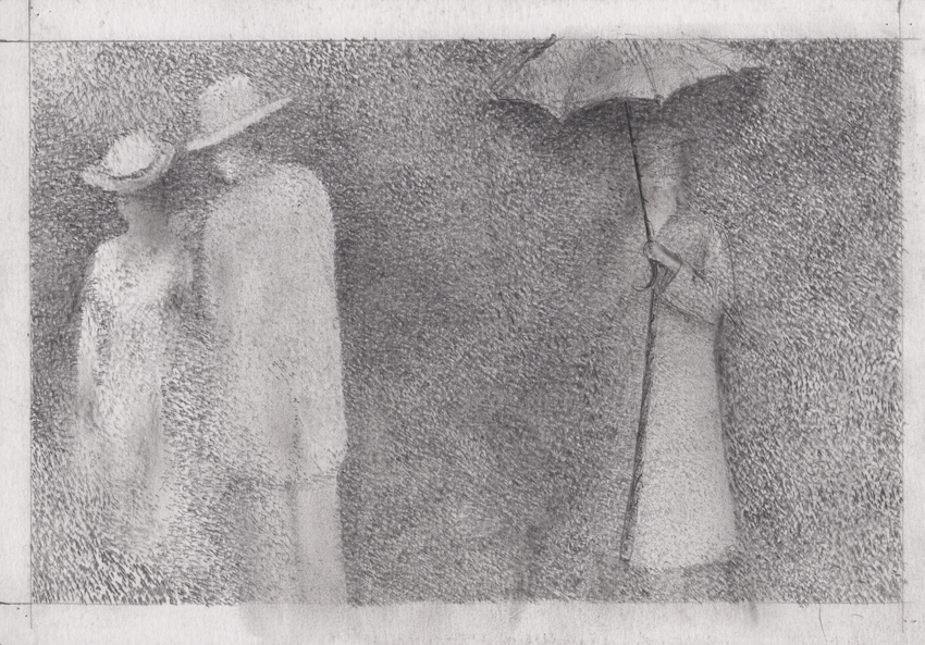 City Walking - Pencil Drawing