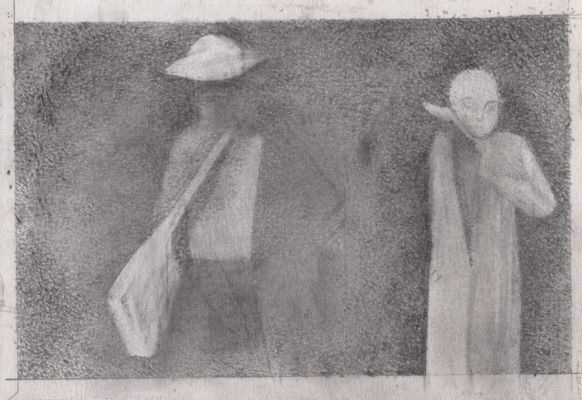 City Walking - Pencil Drawing