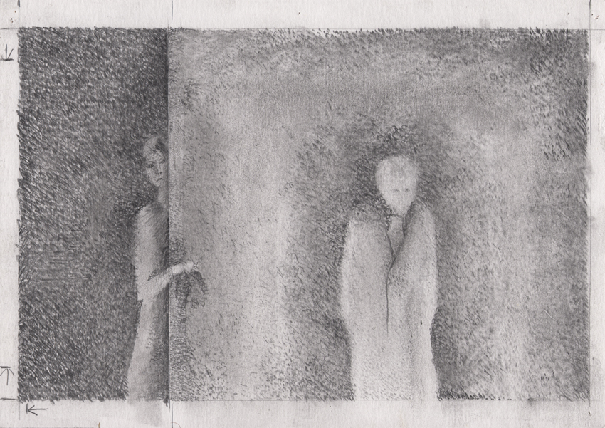 City Walking - Pencil Drawing