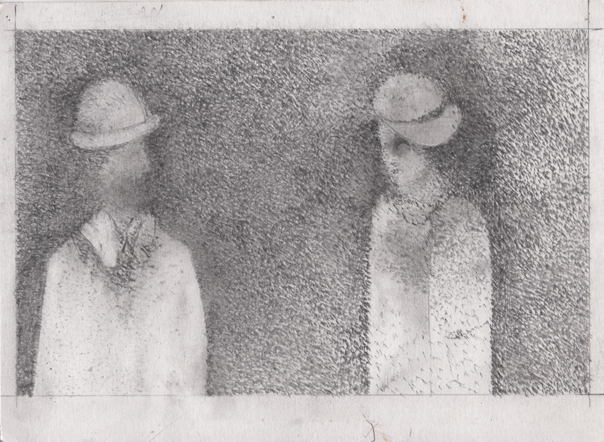 City Walking - Pencil Drawing