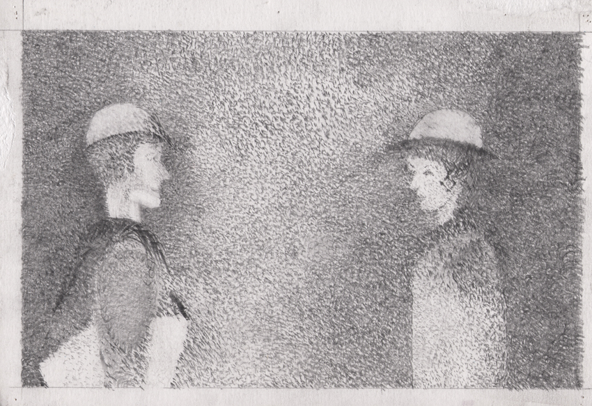 City Walking - Pencil Drawing