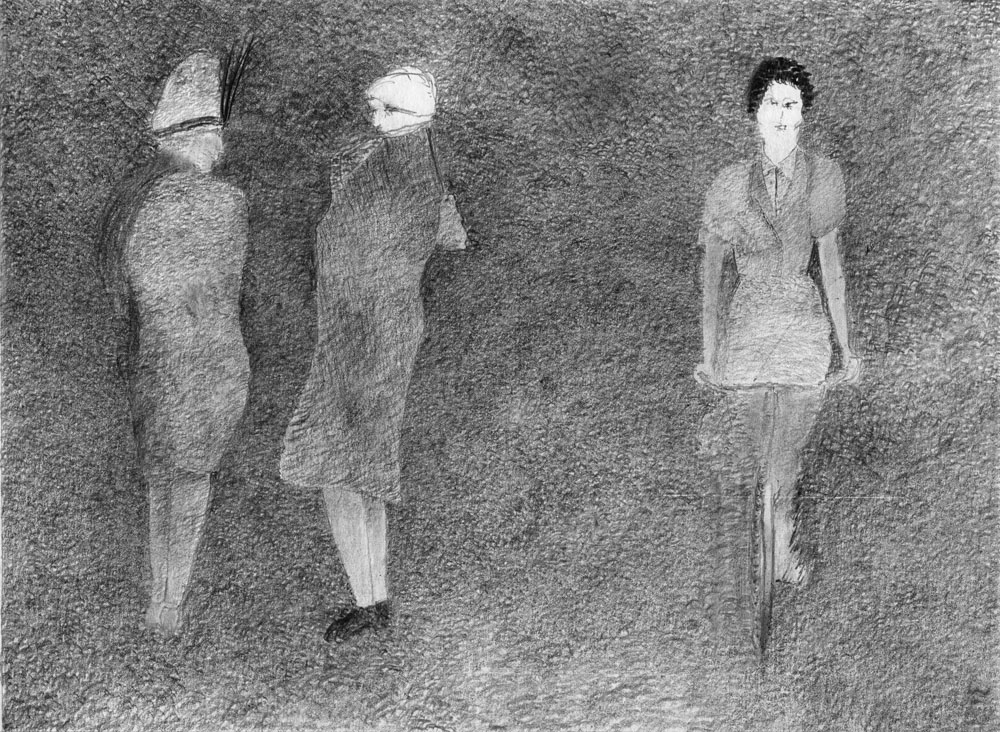 Robert Medley penci with bicycle 1