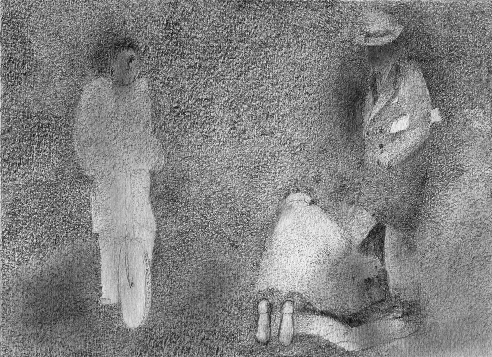 Robert Medley penci with bicycle 8