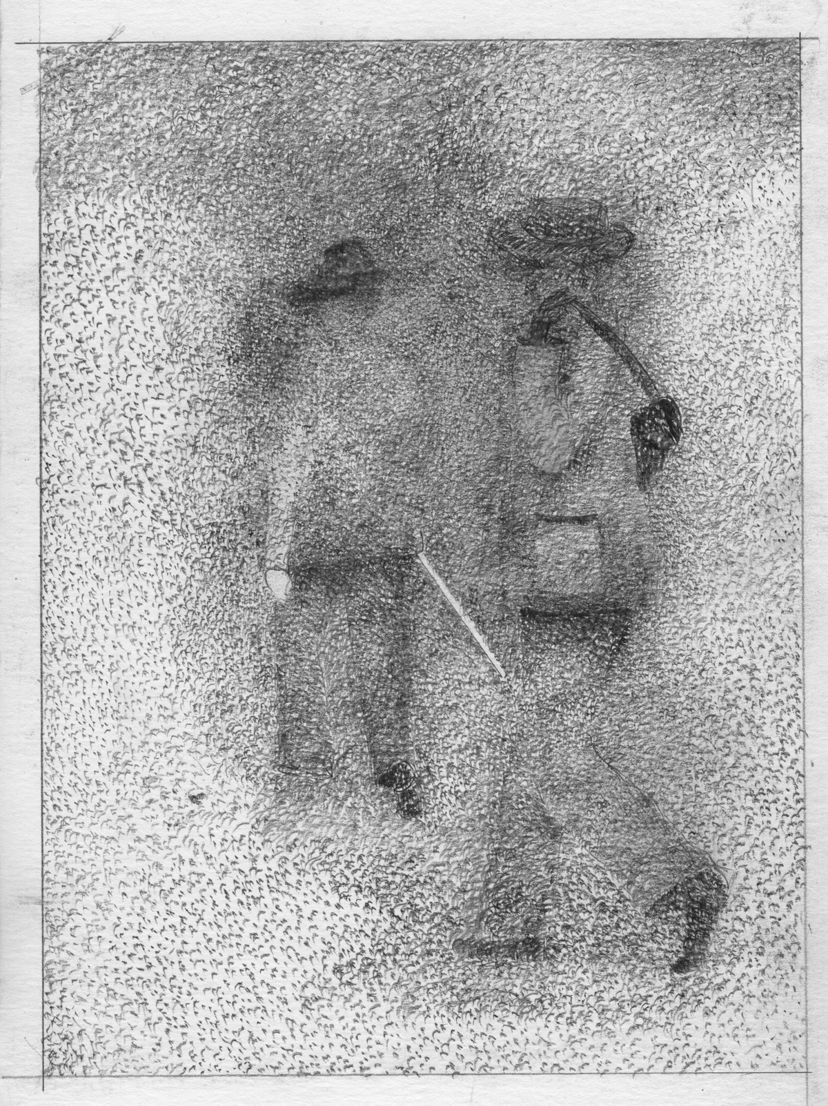 Walking away drawing