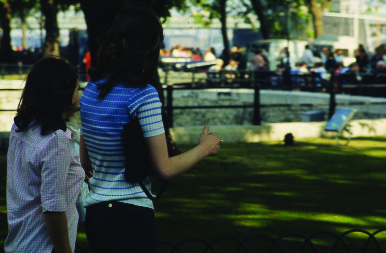 Walk in the Park - Old photo in London.